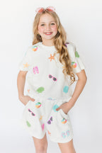 Beach Terry Cloth White Top